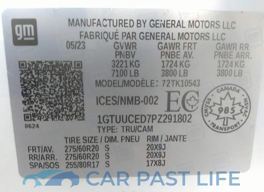 1GTUUCED7PZ291802# 9