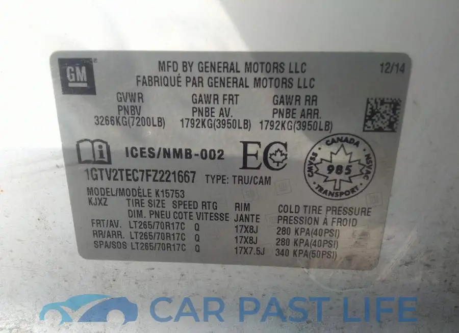 1GTV2TEC7FZ221667# 9