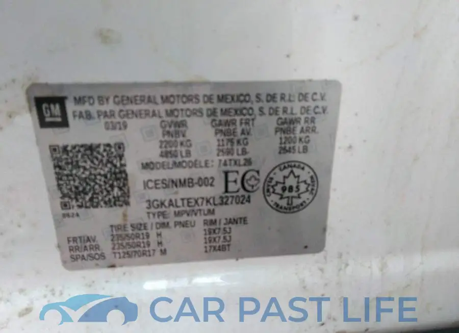 3GKALTEX7KL327024# 10