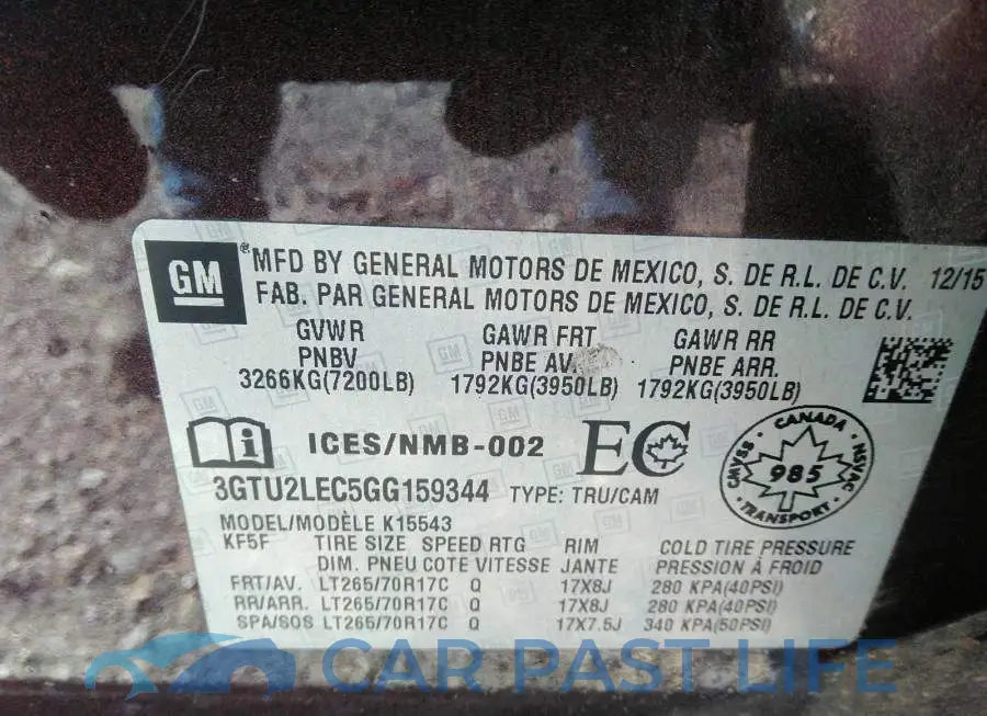 3GTU2LEC5GG159344# 9