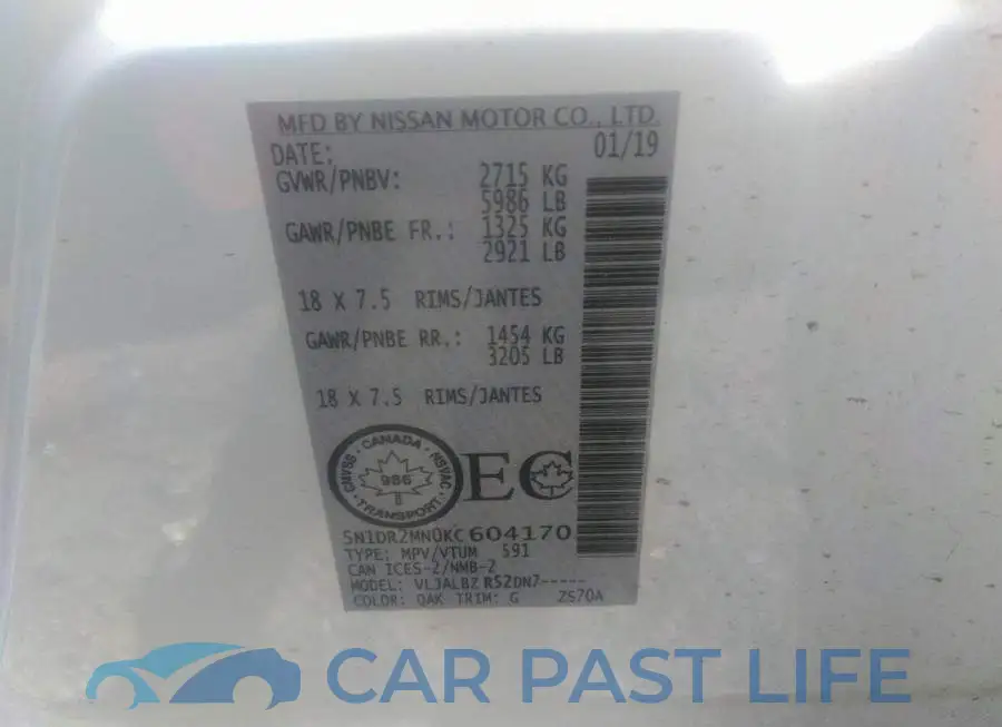 5N1DR2MN0KC604170# 9