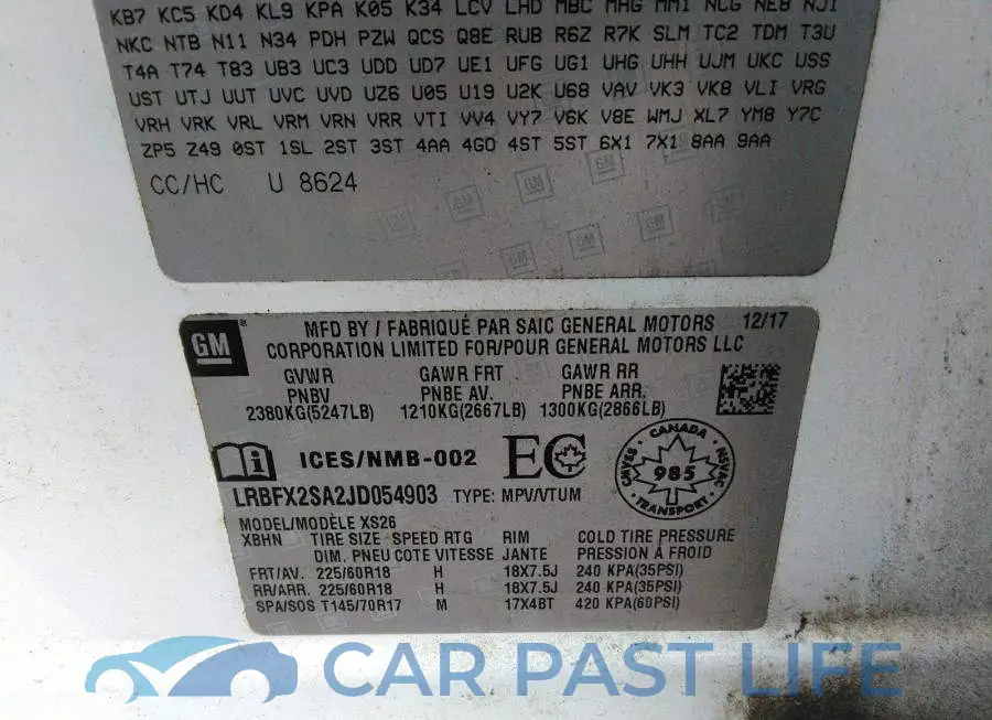 LRBFX2SA2JD054903# 9