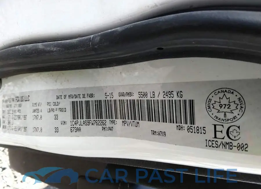 1C4PJLAS9FW762262# 9