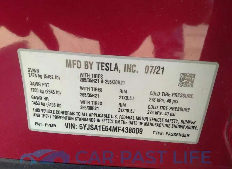 5YJSA1E54MF438009# 9