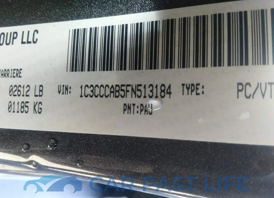 1C3CCCAB5FN513184# 9
