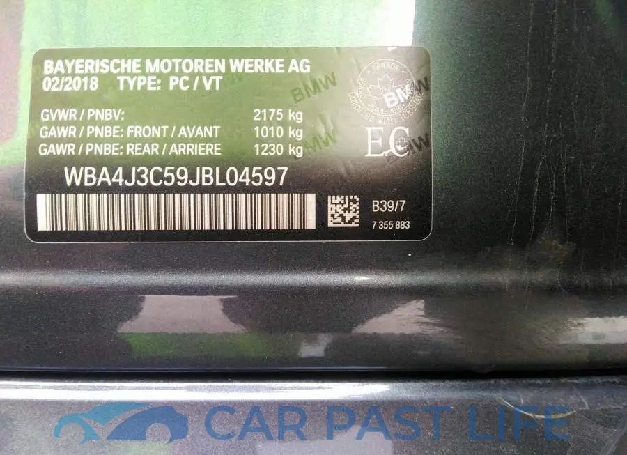 WBA4J3C59JBL04597# 9