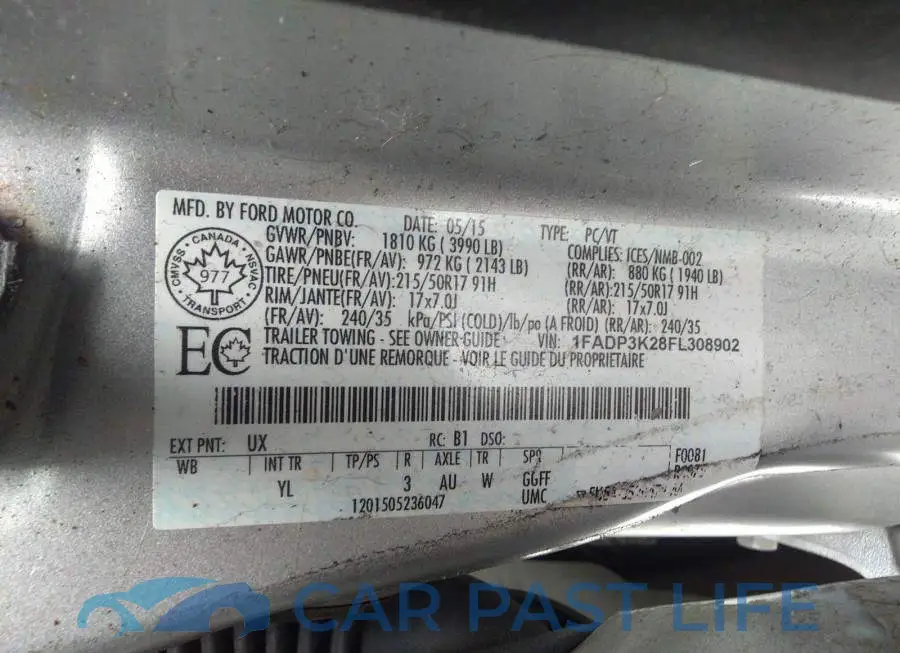 1FADP3K28FL308902# 9