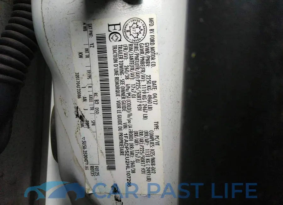 1FADP5EU2HL107296# 9