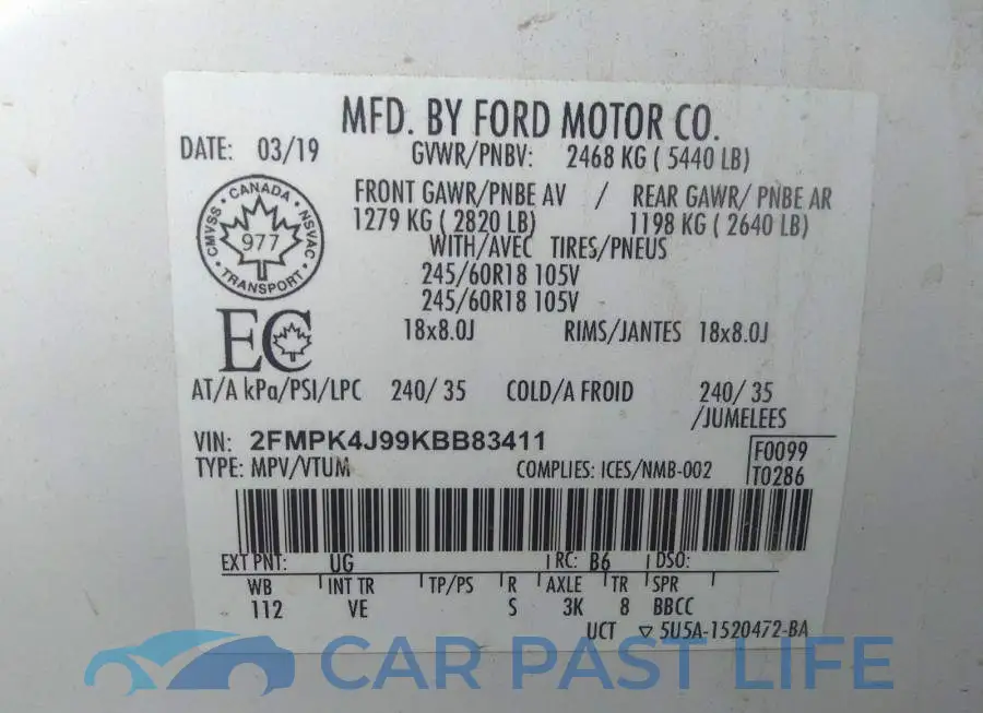 2FMPK4J99KBB83411# 9