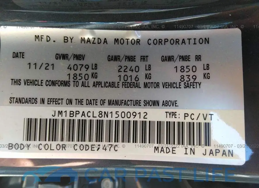 JM1BPACL8N1500912# 9
