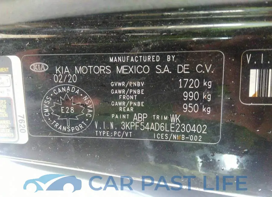 3KPF54AD6LE230402# 9