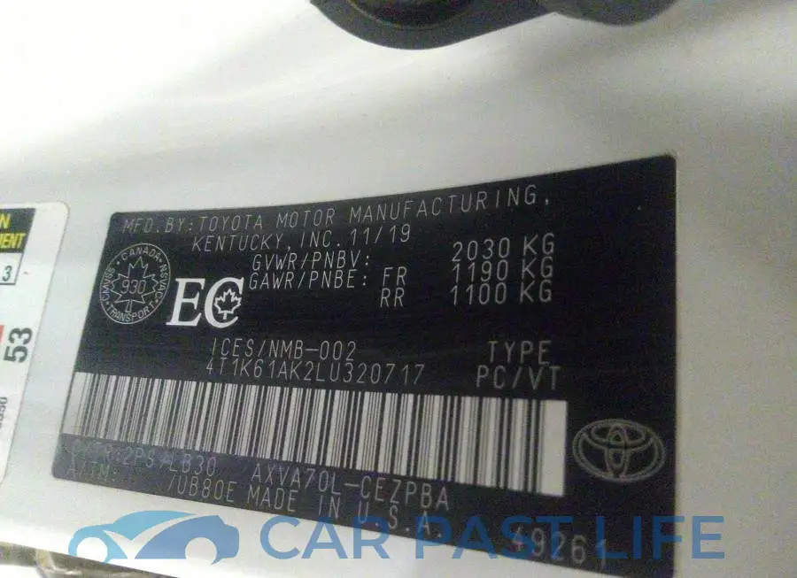 4T1K61AK2LU320717# 9