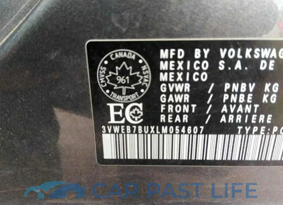 3VWEB7BUXLM054607# 9