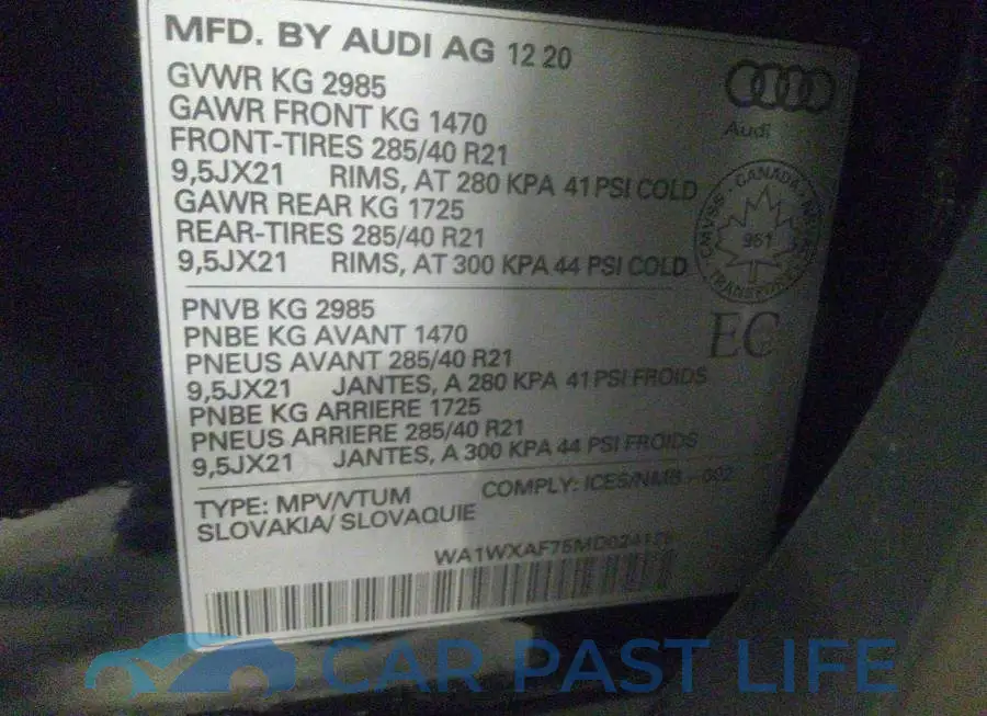 WA1WXAF75MD024125# 9