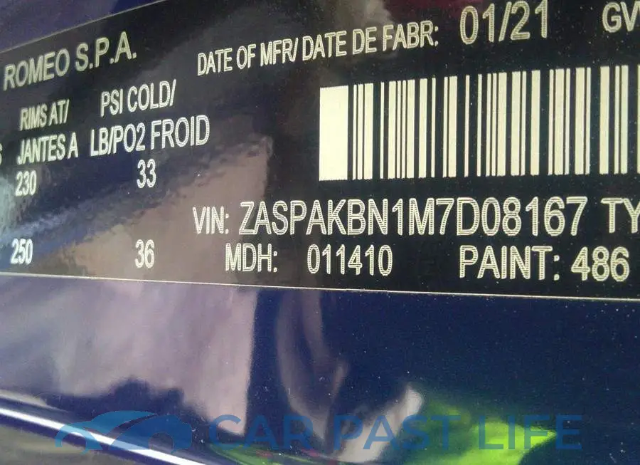 ZASPAKBN1M7D08167# 9