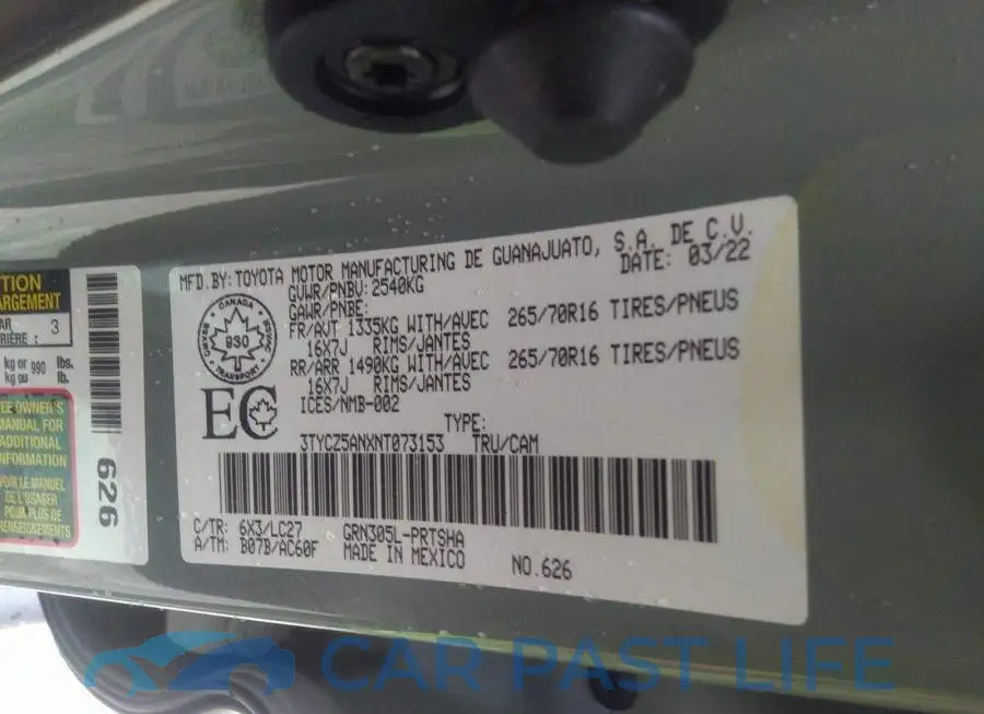 3TYCZ5ANXNT073153# 9
