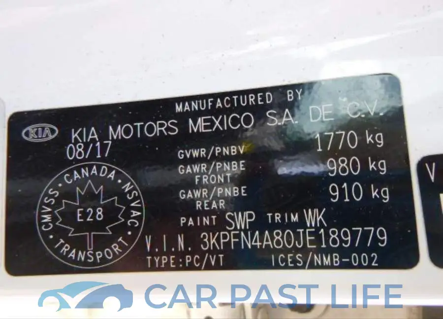 3KPFN4A80JE189779# 9