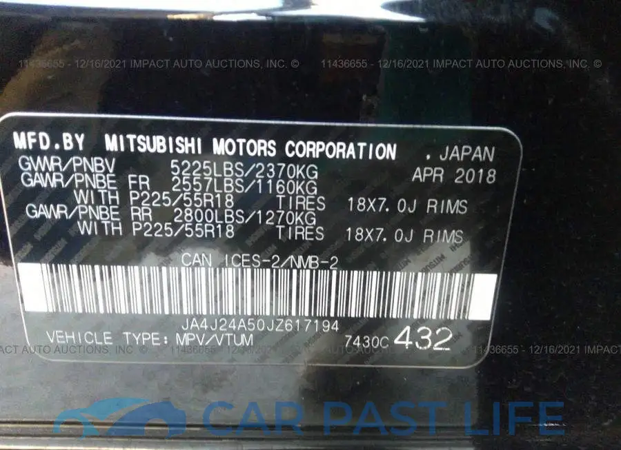 JA4J24A50JZ617194# 9