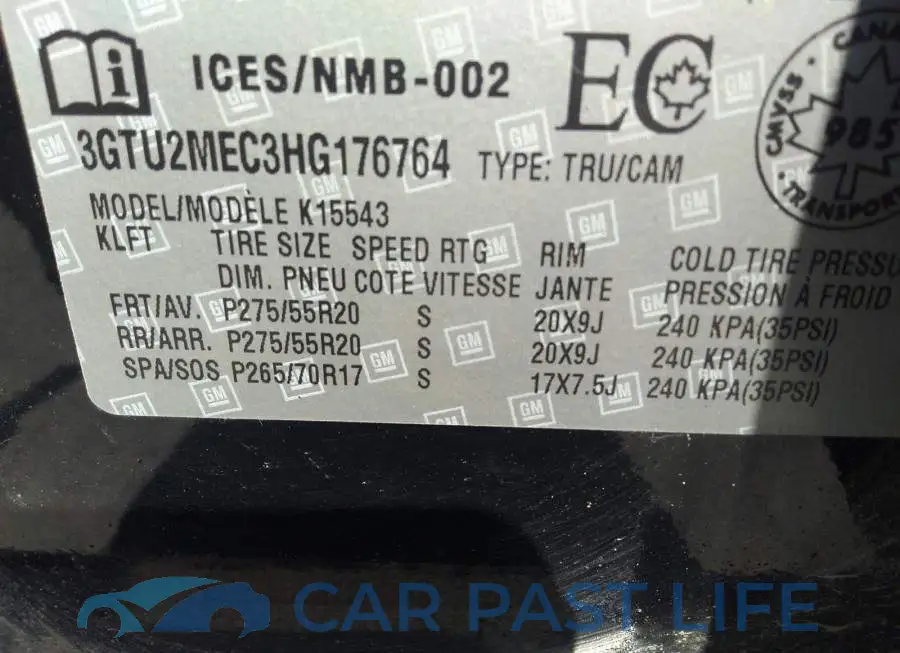 3GTU2MEC3HG176764# 9