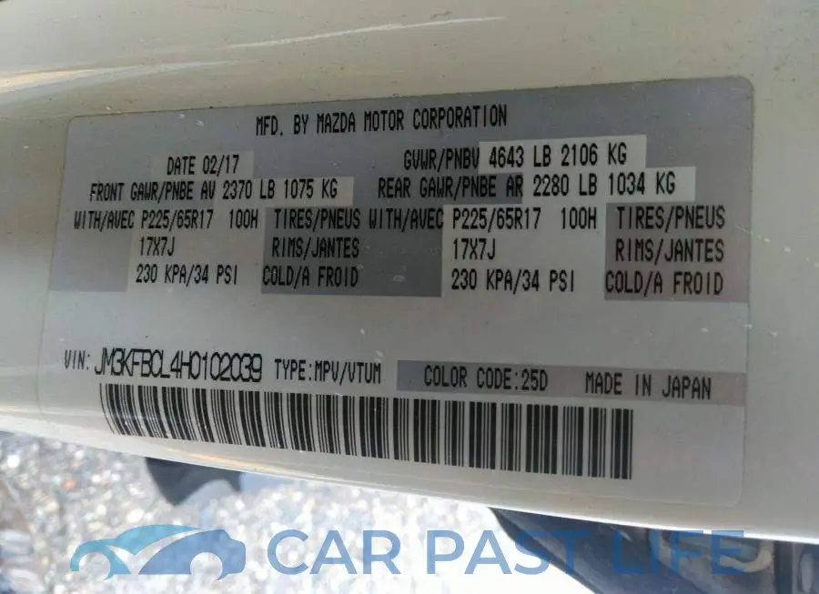 JM3KFBCL4H0102039# 9