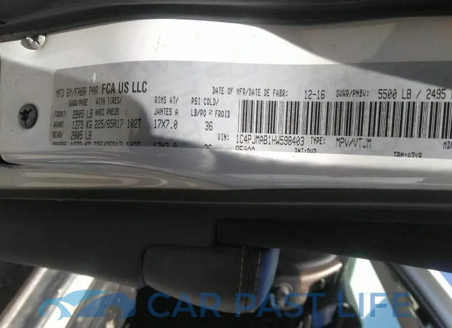 1C4PJMAB1HW598403# 9