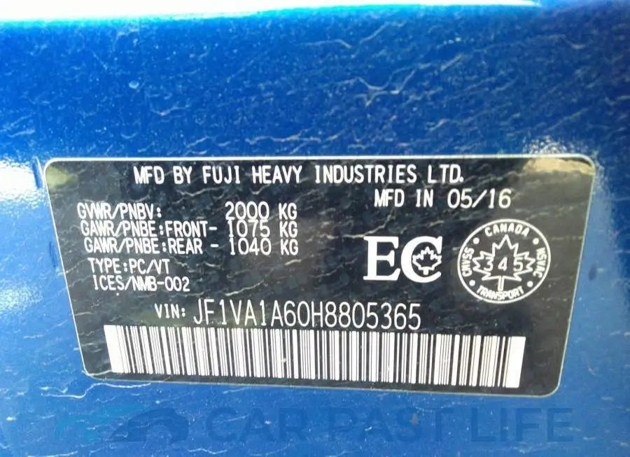 JF1VA1A60H8805365# 9