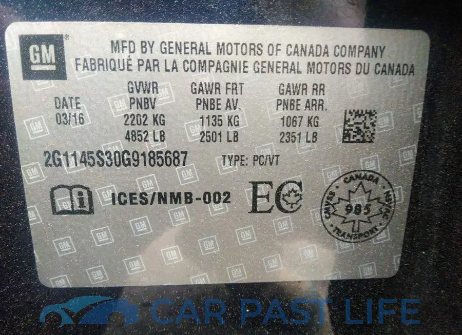 2G1145S30G9185687# 9