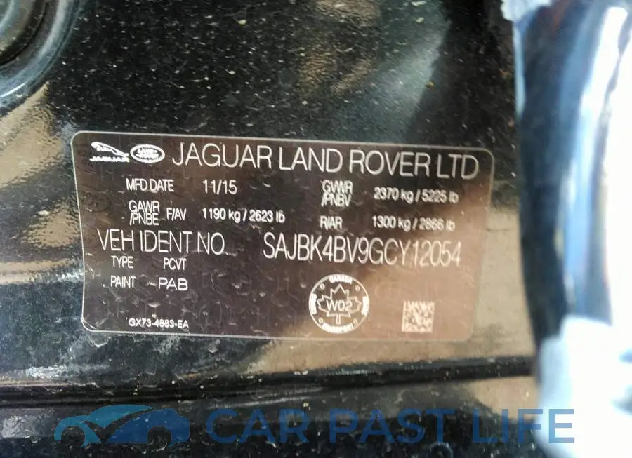 SAJBK4BV9GCY12054# 9