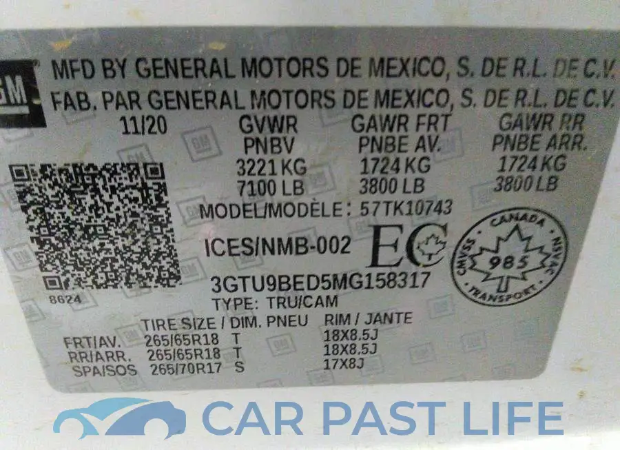 3GTU9BED5MG158317# 9