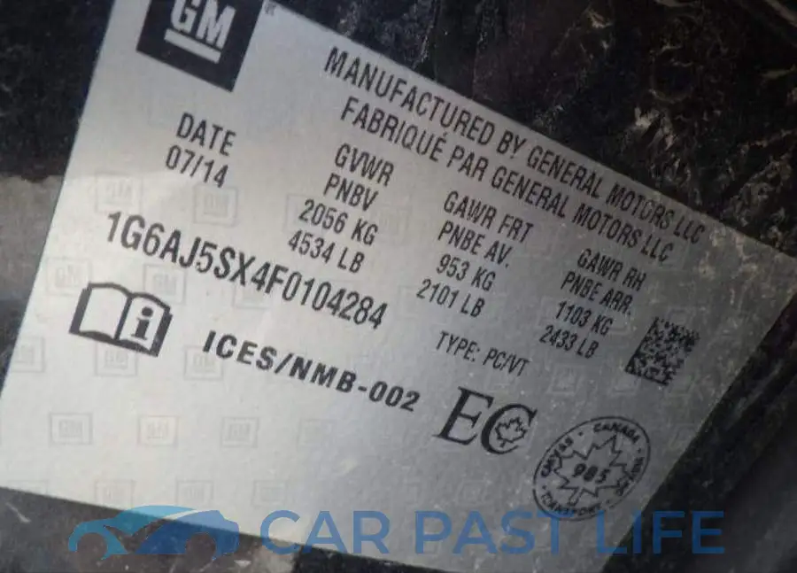1G6AJ5SX4F0104284# 8