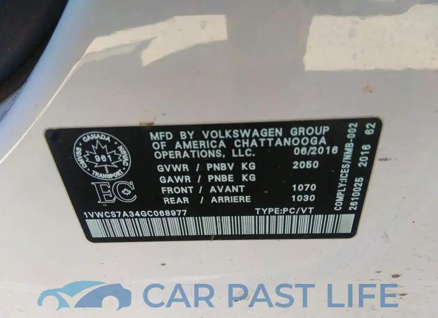 1VWCS7A34GC068977# 9