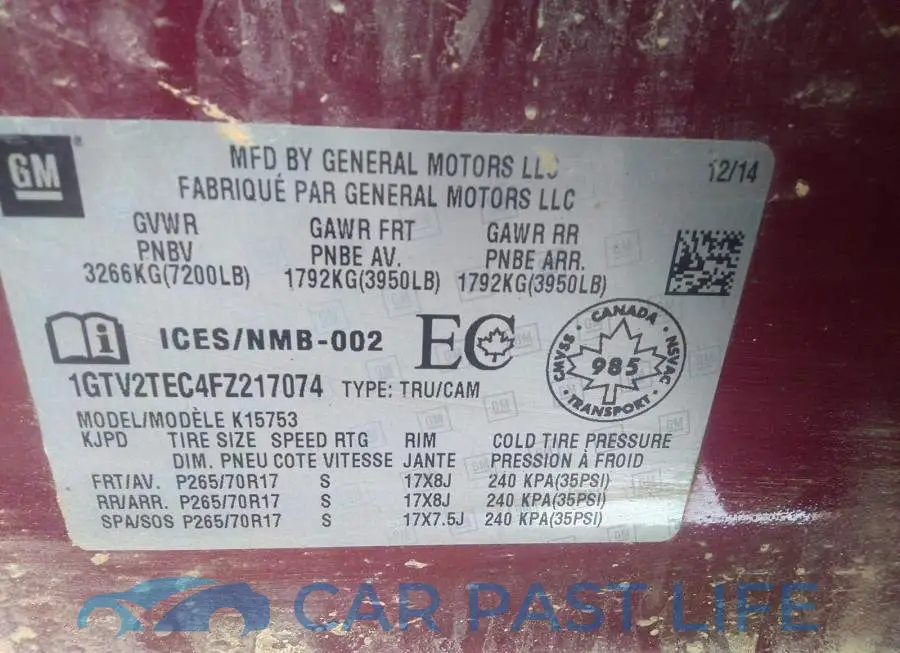1GTV2TEC4FZ217074# 9