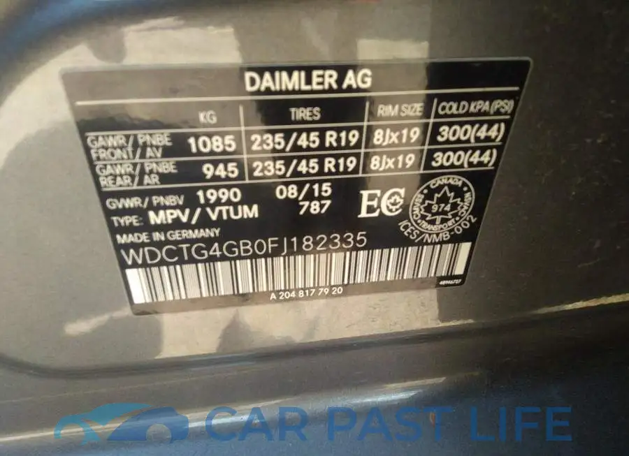 WDCTG4GB0FJ182335# 9