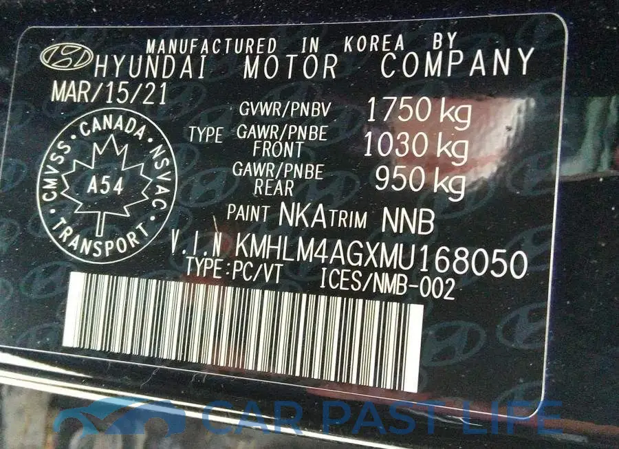 KMHLM4AGXMU168050# 9