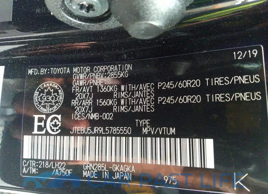JTEBU5JR9L5785550# 11