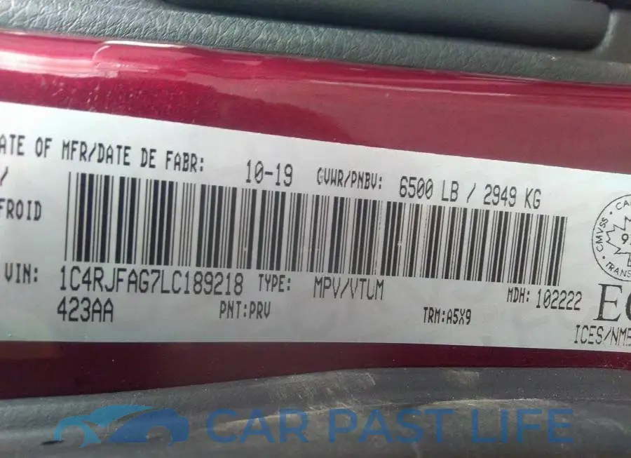 1C4RJFAG7LC189218# 9