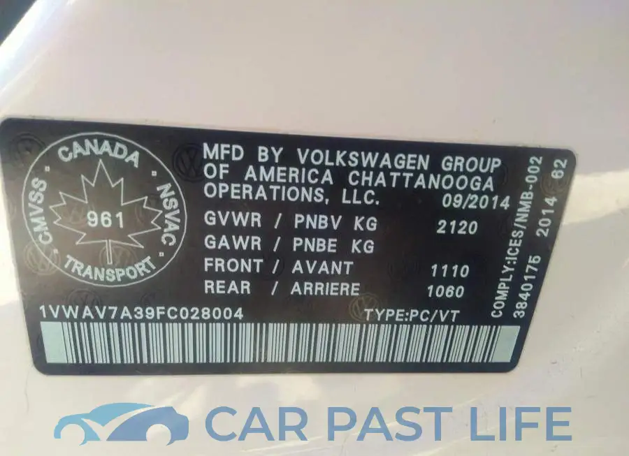 1VWAV7A39FC028004# 9