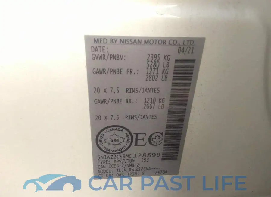 5N1AZ2CS9MC128899# 9