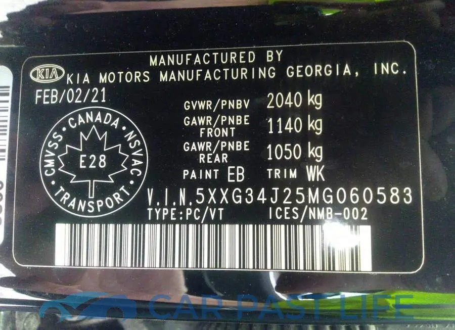 5XXG34J25MG060583# 9