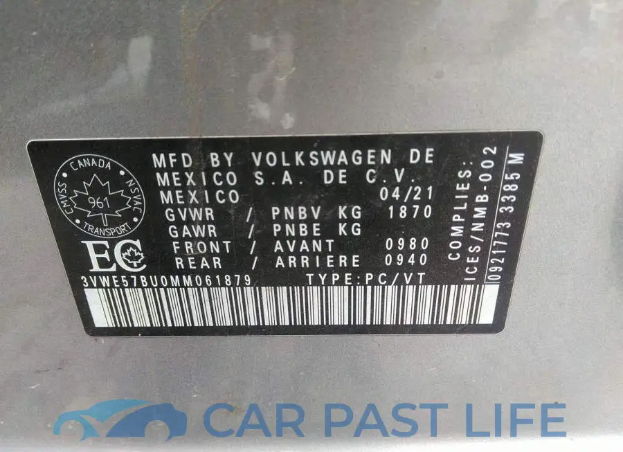 3VWE57BU0MM061879# 9