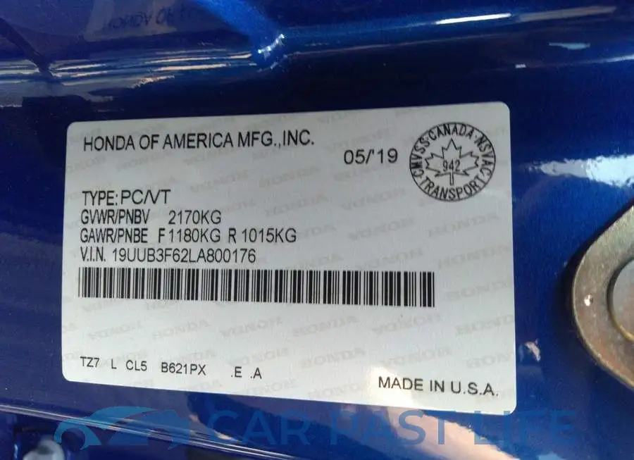 19UUB3F62LA800176# 9