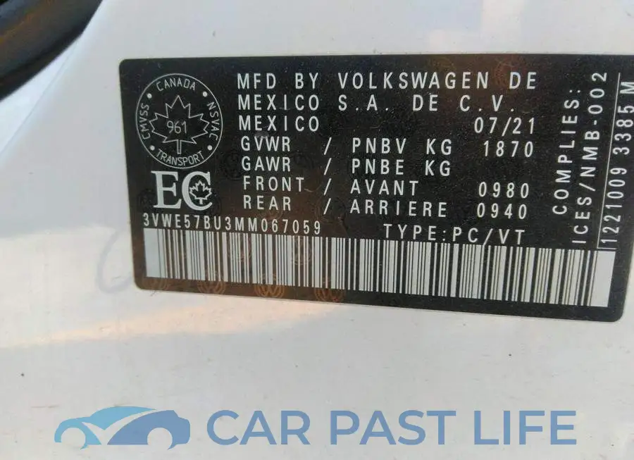 3VWE57BU3MM067059# 9