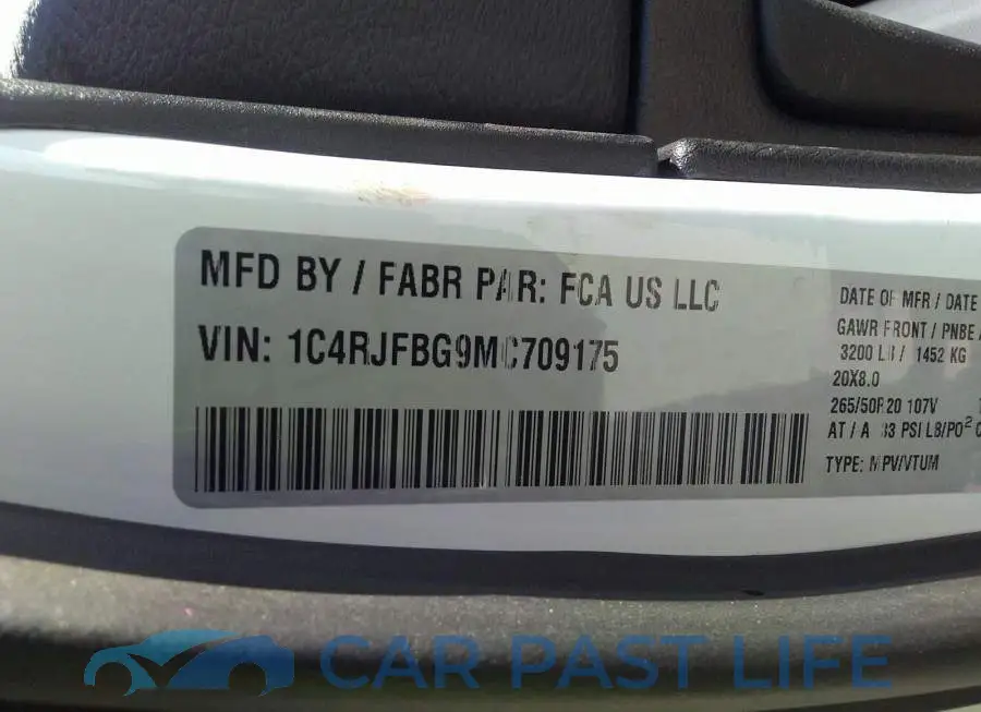 1C4RJFBG9MC709175# 9