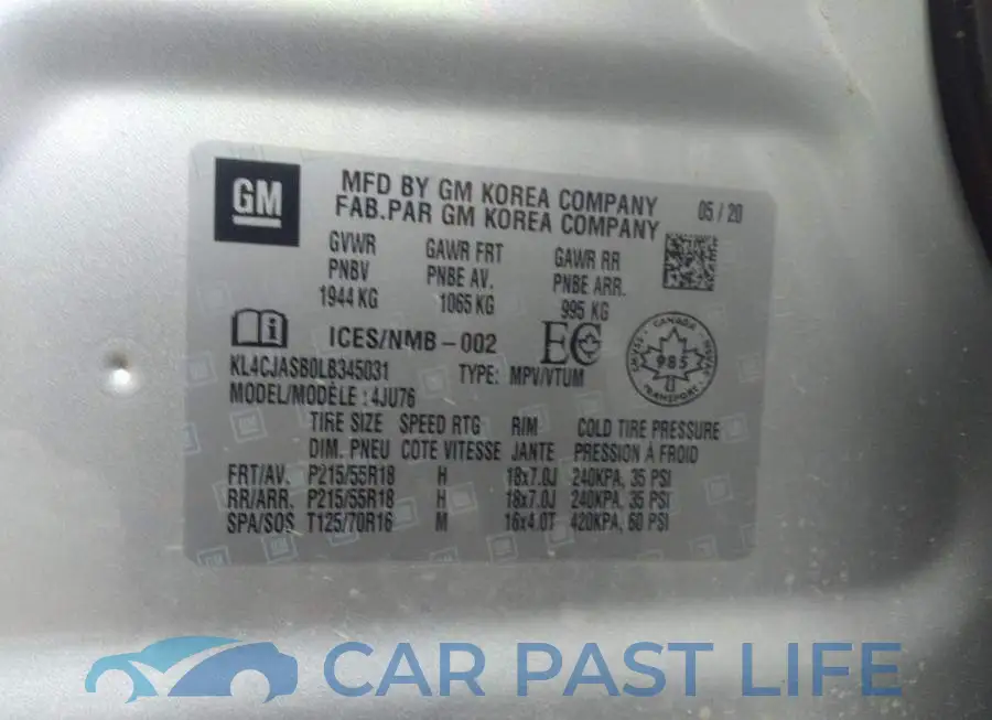 KL4CJASB0LB345031# 9