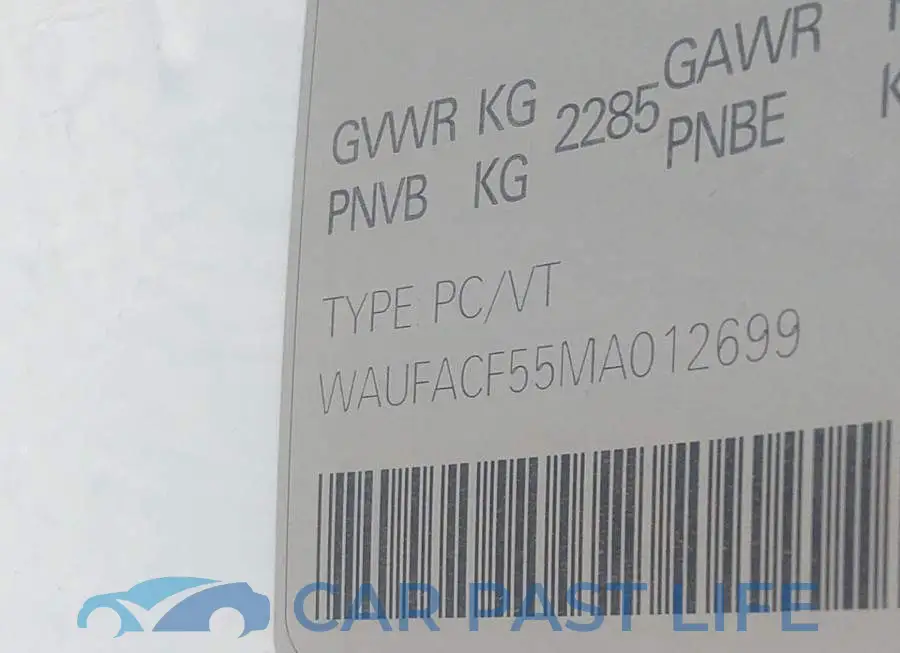 WAUFACF55MA012699# 9