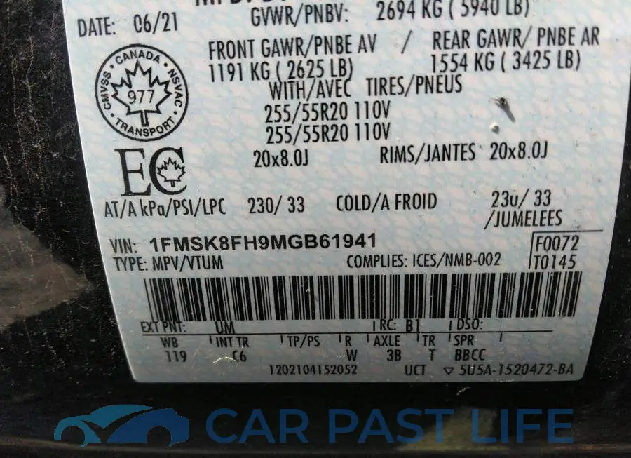 1FMSK8FH9MGB61941# 9