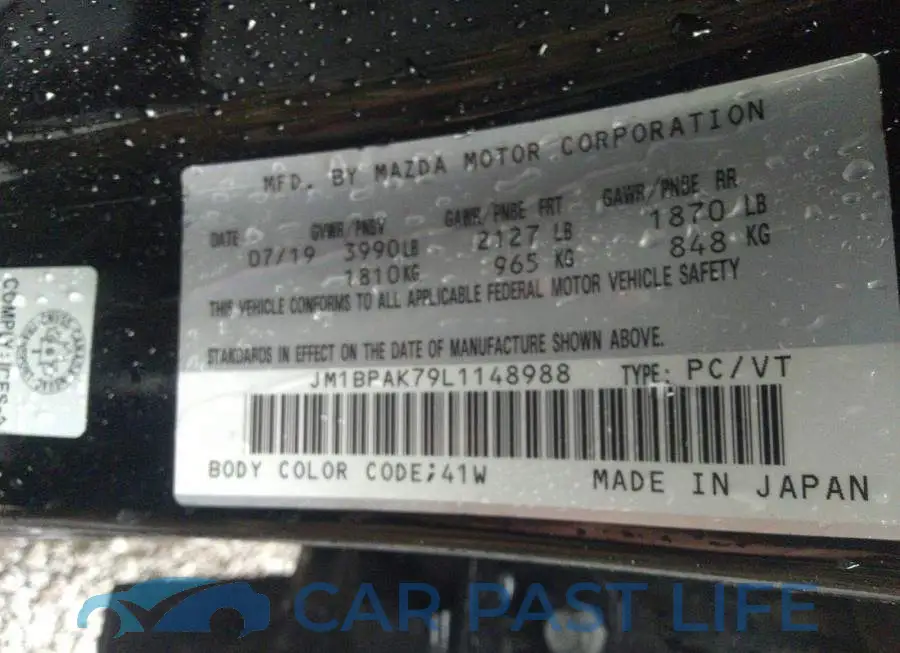 JM1BPAK79L1148988# 9