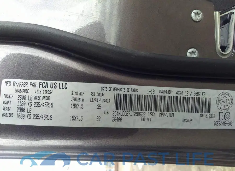 3C4NJDCB7JT298638# 9