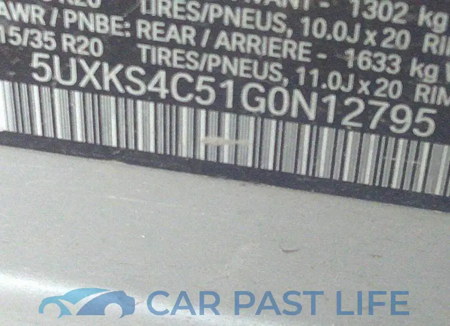 5UXKS4C51G0N12795# 9