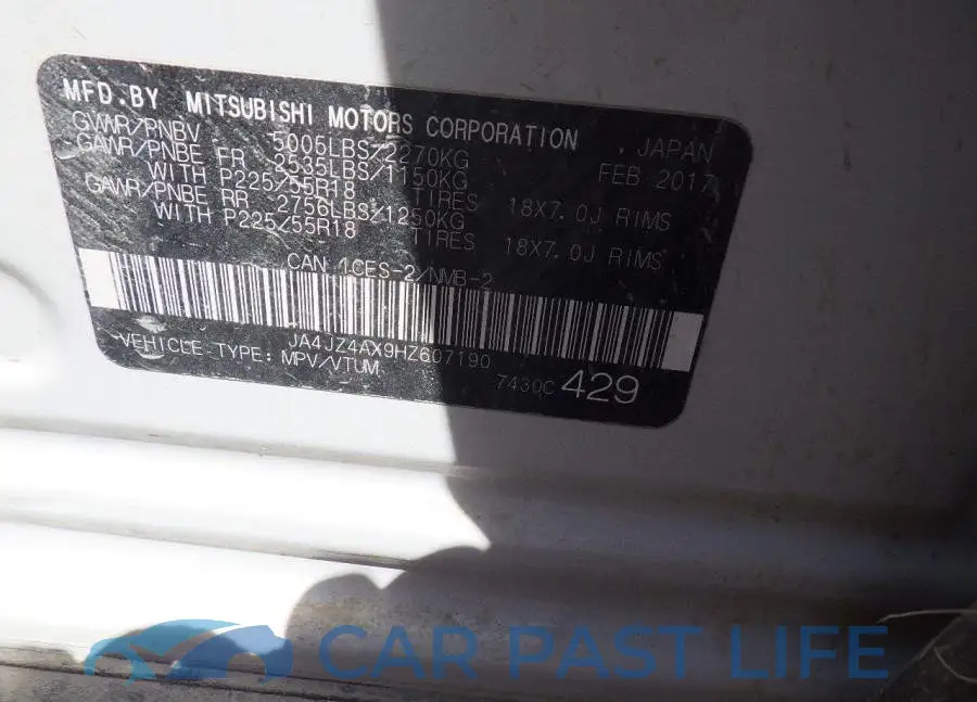 JA4JZ4AX9HZ607190# 9
